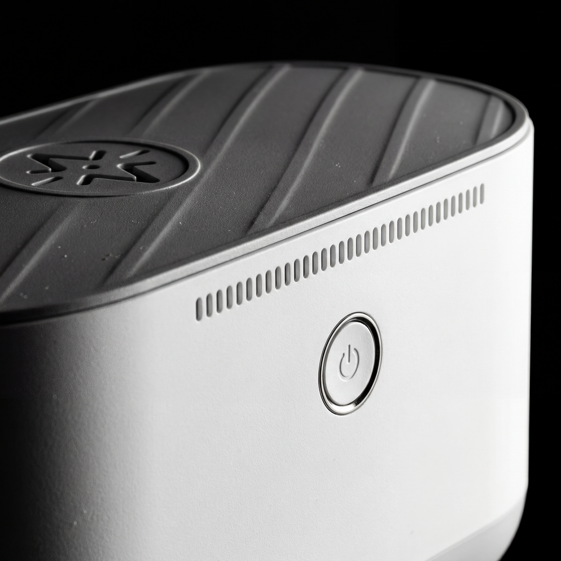 Close-up of a Lensio ultrasonic glasses cleaner